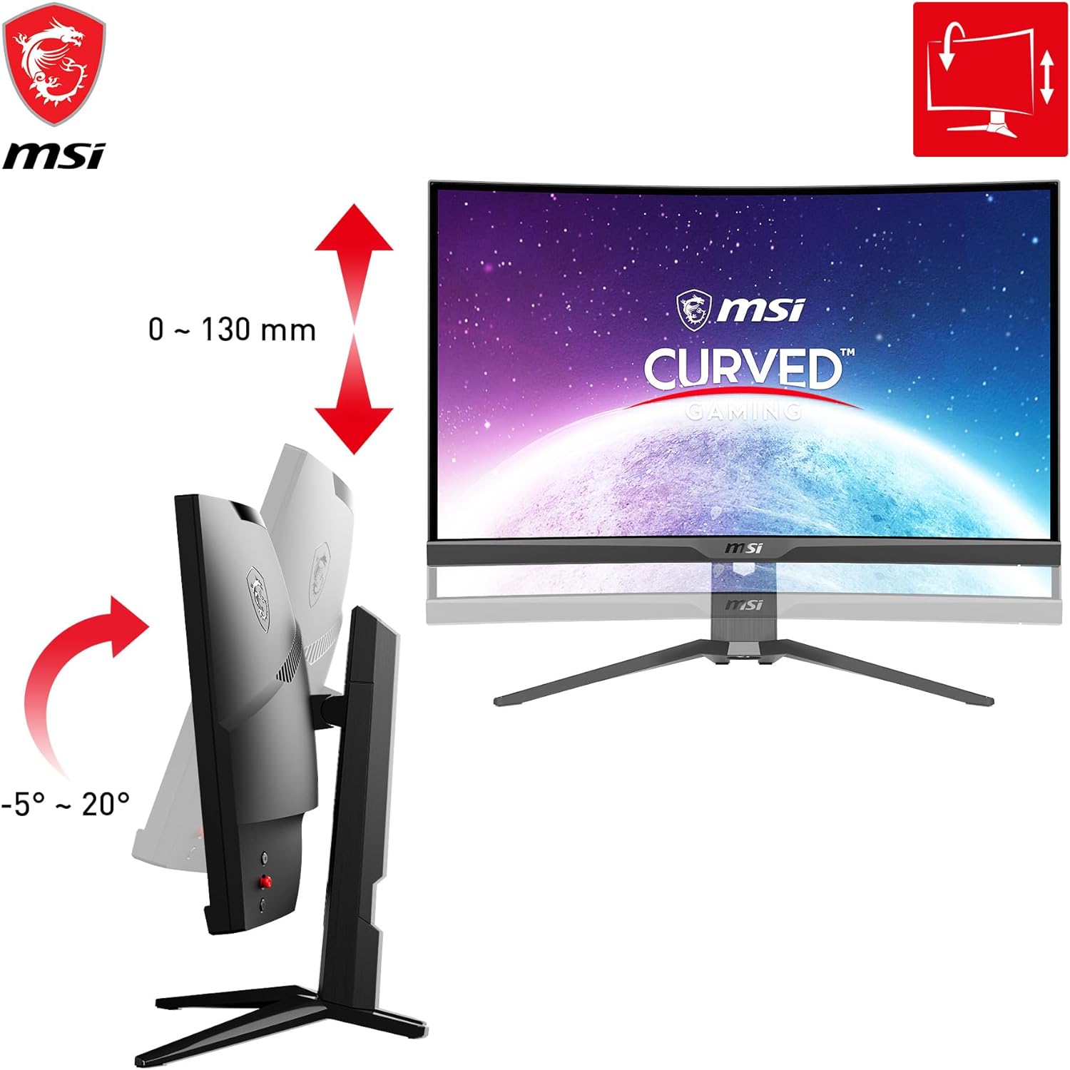MSI LED Monitor MAG 325CQRF QD 31.5 Inch Curved 170Hz WQHD MSI LED Monitor MAG 325CQRF QD 31.5 Inch Curved 170Hz WQHD
